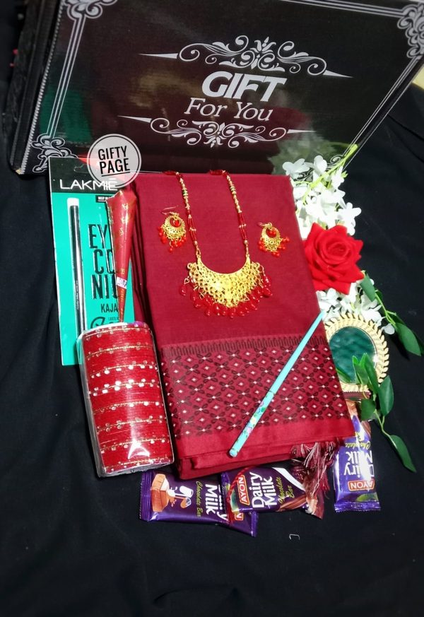 Arong Cotton saree gift set