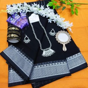 black saree combo gift set