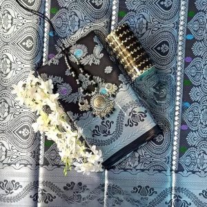 black lover - black katan saree